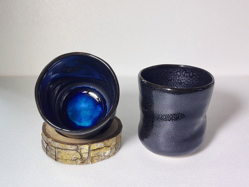 004842_波グラス（大） – 石垣焼窯元 Ishigaki-yaki Pottery Studio