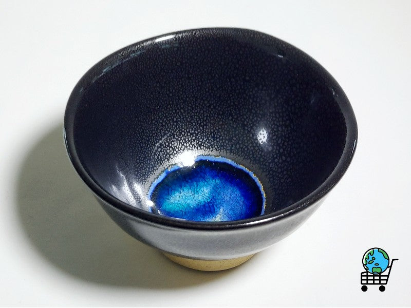 窯元　黒い陶器の青色グラデーション鉢　箱付き　二つセット 石垣焼 石垣焼窯元 沖縄の会議・研修 - おきなわMICEナビ | コンテンツ | 食器